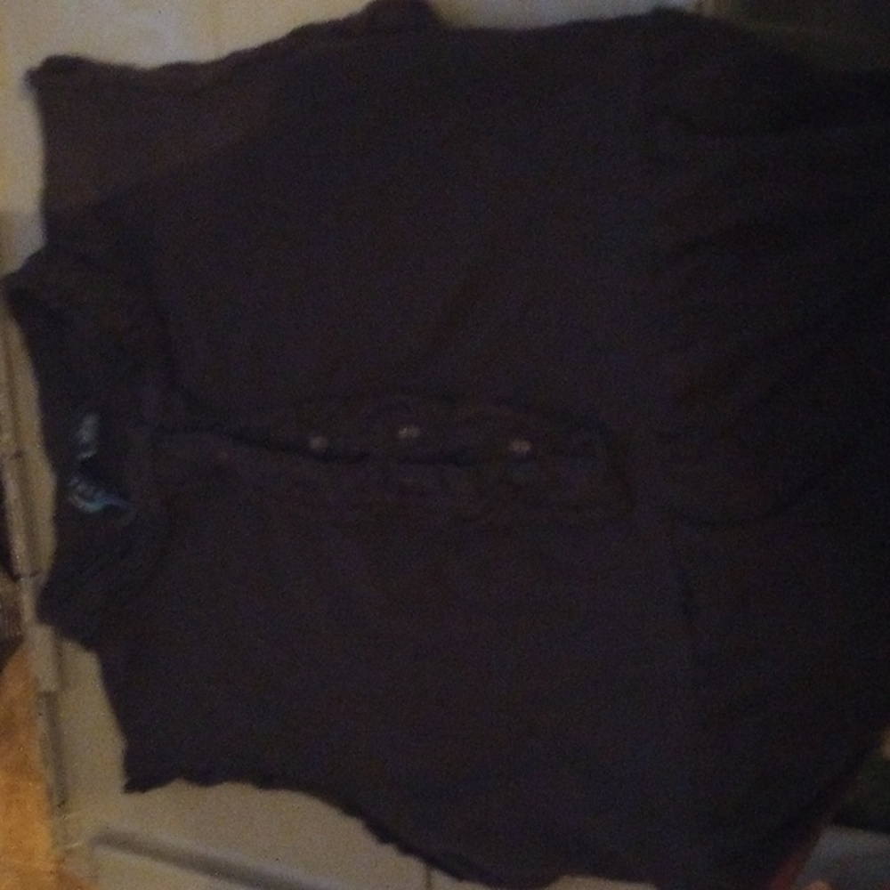 L Ashley Judd sleeveless tie waisted with ruffle at bottom black Dress.(85)